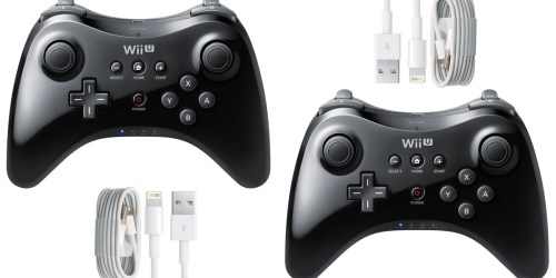 Two Nintendo Wii U Pro Controllers + Two Apple Lightning Cables $52.88 Shipped w/ Masterpass