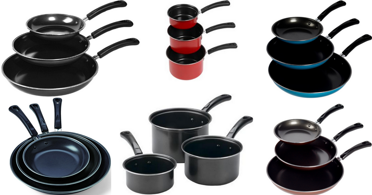 Kmart 3Piece Frying Pan Or Sauce Pan Sets 7.19 (Regularly 17.99) Just 2.40 Each