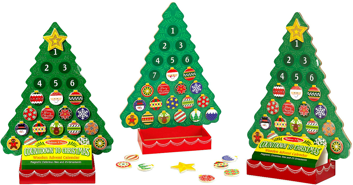 Melissa & Doug Wooden Advent Calendar Christmas Tree Only 8.99 Each