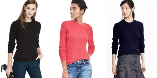 Banana Republic: 50% Off Sale Items = Women’s Cashmere Sweaters Only $32.99 Shipped