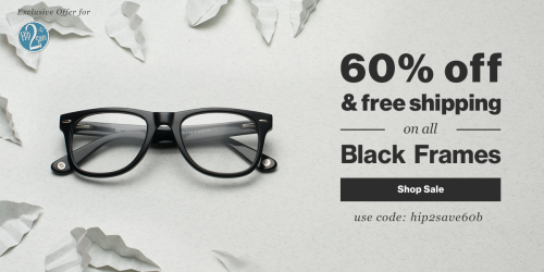 GlassesUSA: 60% Off Black Frames + Free Shipping = Prescription Glasses Only $19.20 Shipped