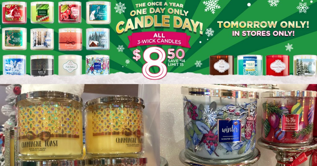 Bath Body Works 3 Wick Candles Only 850 On December 3rd