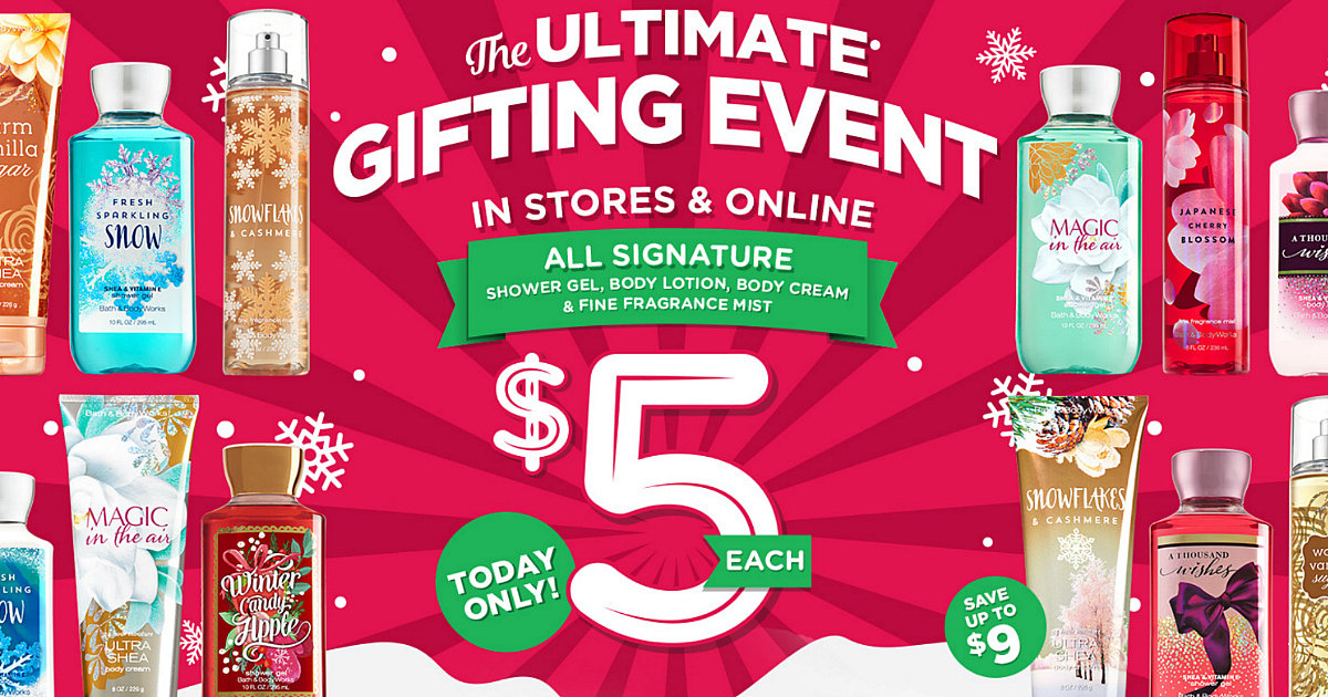 Bath & Body Works: $5 ALL Shower Gels, Body Lotions, Creams ...