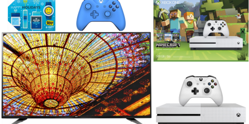 LG 4K Smart TV/Xbox Minecraft Bundle/$50 Gift Card & Controller ONLY $849.98 ($1,404.97 Value)