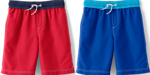 Lands’ End: 50% Off Entire Order Today Only = Boys Swim Trunks Only $3.50 & More