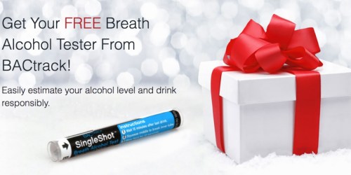 FREE BACtrack SingleShot Breathalyzer