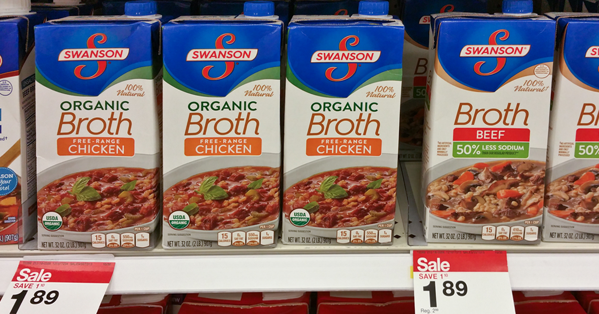 Target Swanson Organic Chicken Broth 32oz Cartons ONLY 1.20
