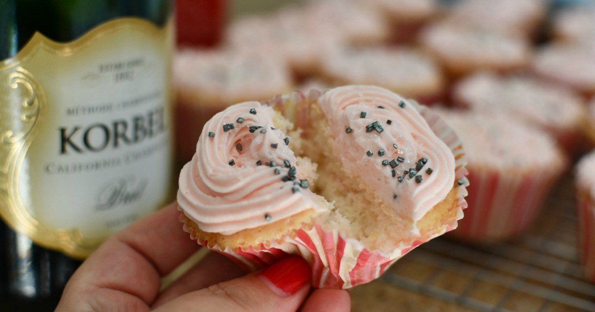Best Champagne Cupcakes Recipe Using Boxed Cake Mix | Hip2Save