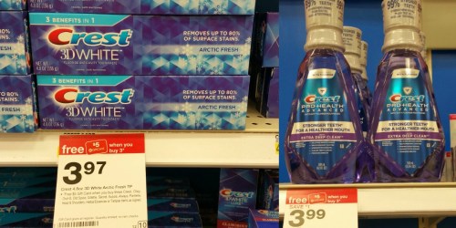 Target: 3 Crest Toothpaste & Mouthwash Products as Low as FREE (After Gift Card)