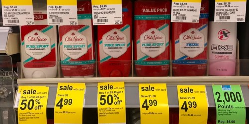 Walgreens: Old Spice Deodorant Only 62¢ Each After Rewards (Today Only)
