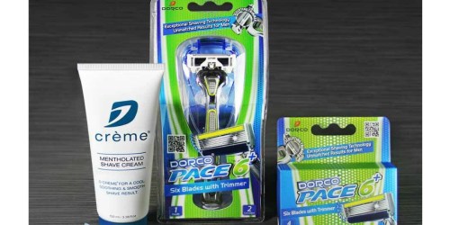 Dorco USA: $10 Off $20 Order = Pace 6 Plus Razor, 6 Cartridges & Shaving Creme Only $11.25 Shipped