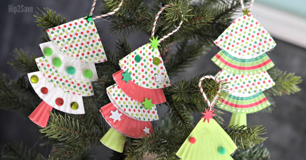 Cupcake Liner Christmas Ornaments (Easy Kids Craft)