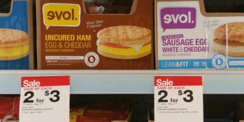 New $1/1 EVOL Product Coupon = Breakfast Sandwiches Only 50¢ at Target
