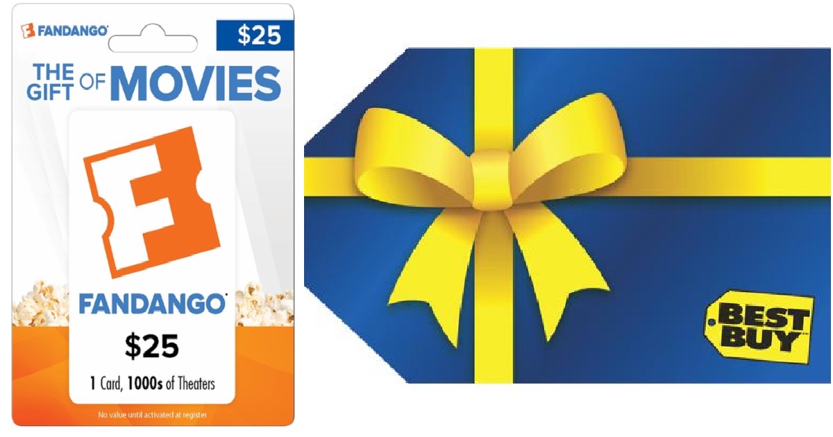 Best Buy 25 Fandango Gift Card AND 5 Best Buy Gift Card ONLY 25 Shipped
