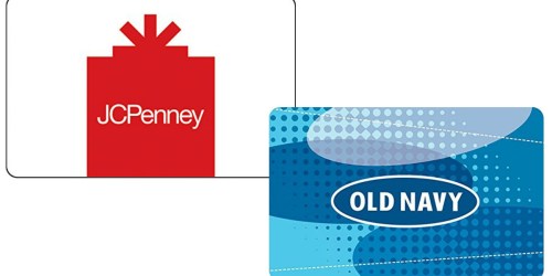 Amazon: $50 JCPenney or Old Navy eGift Card ONLY $40 + More Gift Card Deals