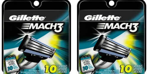 Amazon: Gillette Mach3 Men’s Razor Cartridges 10 Count Package Only $5.07 Shipped