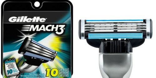 Amazon: Gillette Mach3 10 Count Catridges Only $5.81 Shipped (Just 58¢ Per Cartridge) & More
