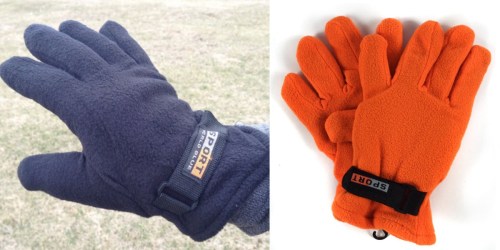 Men’s Polar Fleece Gloves 3-Pack Only $5.39 Shipped