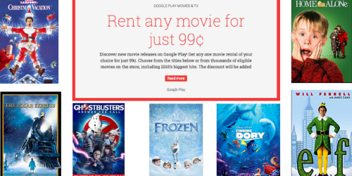Google Play: Rent ANY Movie for Only 99¢ (Select Accounts) + 50% Off Any MP3 Album