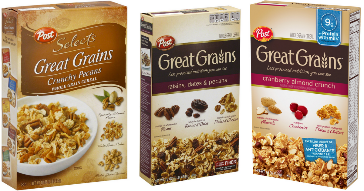 New $1/2 Great Grains Cereal Coupon = as Low as $1.63 Per Box at Walgreens
