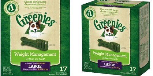Amazon: Greenies Weight Management Dog Treats 27-Ounce Only $12.55 Shipped (Regularly $25.99)
