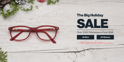 GlassesUSA Big Holiday Sale: Extra $15-$70 Off Already Reduced Prices