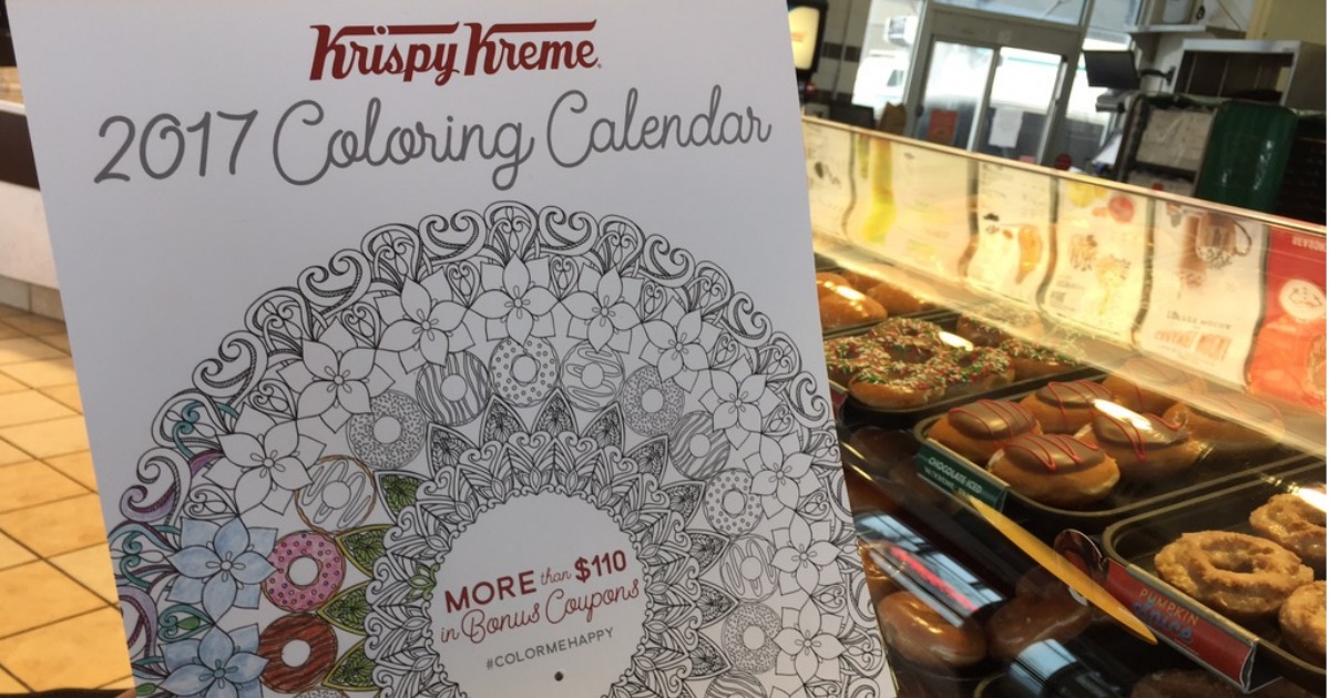 Krispy Kreme 2017 Calendar Only 7 (Over 110 in Coupons FREE Dozen