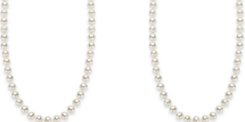 Macy’s: 18″ Freshwater Pearl & Sterling Silver Necklace Only $29 Shipped (Regularly $200)