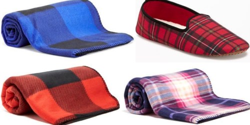 Old Navy: 10% Off (No Exclusions) + Free Shipping on $25 = 5 Fleece Blankets or Slippers $22.50 Shipped