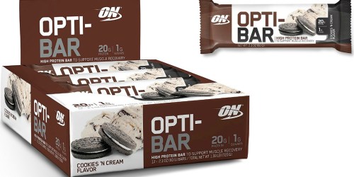 Amazon: Optimum Nutrition Opti-Bar Protein Bars Only $1.33 Each – Cookies ‘N Cream Flavor