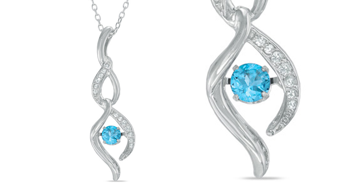 Blue topaz deals necklace zales