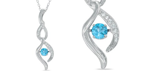 Zales: Unstoppable Love Blue Topaz Pendant Only $19.99 (Regularly $90)