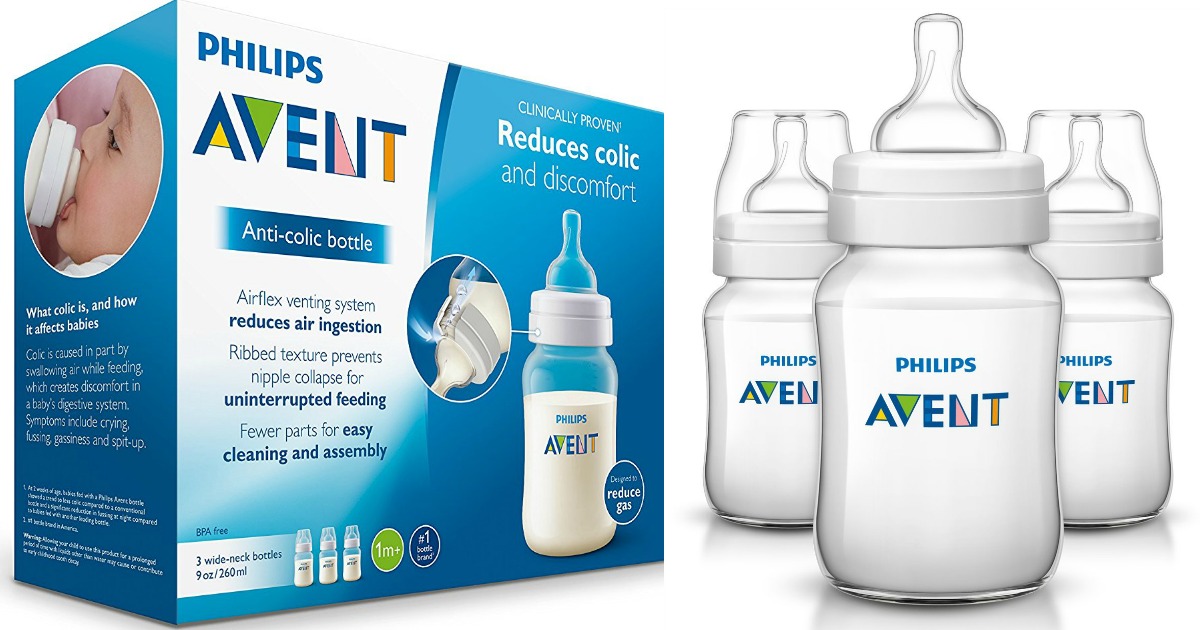 Eeuwigdurend Handel Verward Amazon: 3 Pack of Philips Avent Anti-Colic 9 oz Baby Bottles Only $11.99  (Regularly $17.99)