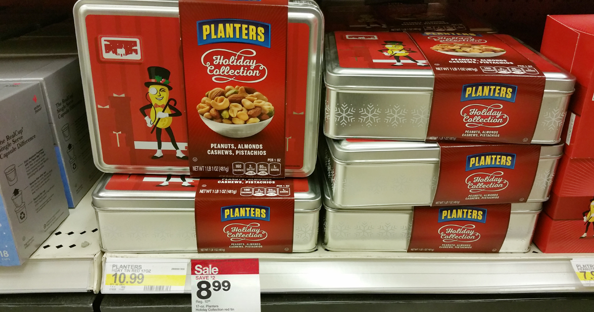 Target Planters Mixed Nuts Holiday Tin Only 5 74 Regularly 10 99   Planters1 