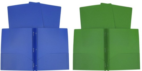 Walmart: 3-Prong Poly Folders Only 50¢ (Regularly $2)