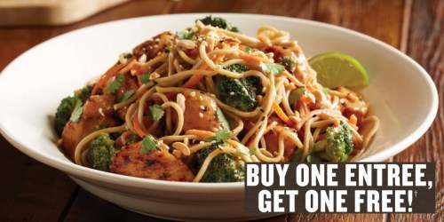 BJ’s Restaurant & Brewhouse: Buy 1 Get 1 FREE Adult Entree Coupon