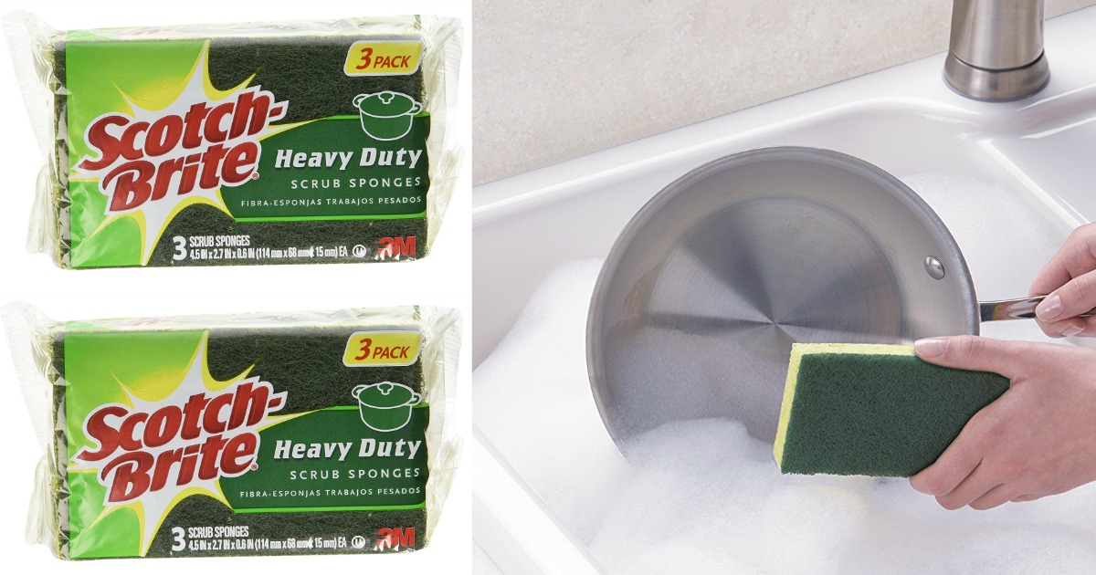Amazon Prime 24 ScotchBrite Heavy Duty Scrub Sponges Only 7.98
