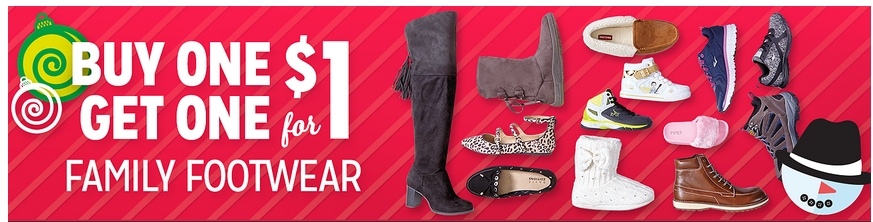kmart shoe sale buy one get one for $1