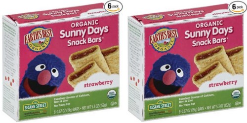 Amazon Prime: 6 Boxes of Earth’s Best Organic Sunny Days Snack Bars Only $6.74 Shipped