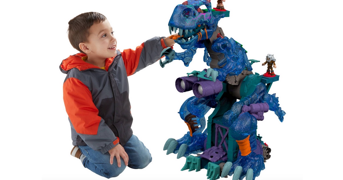 Fisher-Price DYH07 Imaginext Ice Ultra T-Rex Dinosaur Toy for sale online 