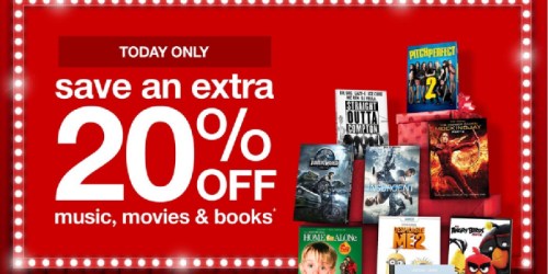 Target: Extra 20% Off Movies, Music & Books (Today Only) = HOT Buys on Moana, Elf Pets & The Walking Dead