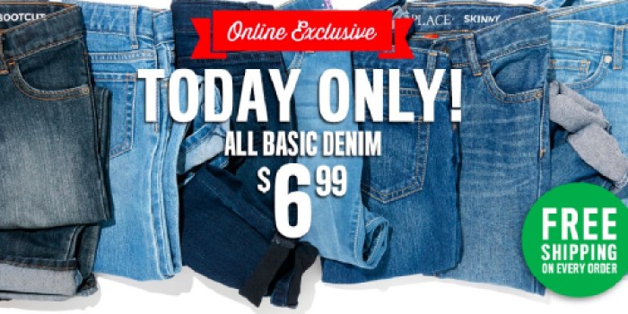 The Children’s Place: All Basic Denim $7.99 Shipped Today Only (Regularly $19.50)