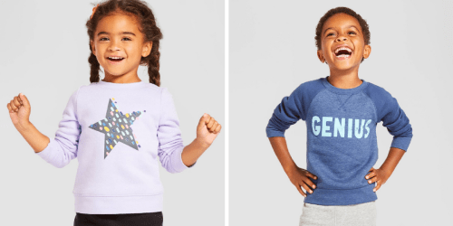 Target: Buy 1 Get 1 50% Off Kid’s Clothing = Toddler Sweatshirts Only $3.38 Each Shipped & More
