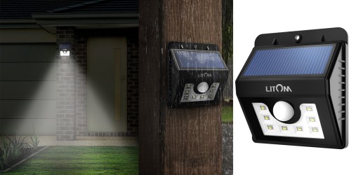 Amazon: Litom Bright LED Solar Motion Sensor Light Only $9.99 (Regularly $13.95)