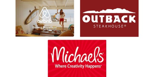 Save on Gift Cards: Airbnb, Michaels, Outback Steakhouse, Domino’s, Lowe’s & More