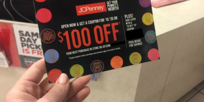 JCPenney Coupon Giveaway: $10, $20 or $100 Off In-Store Coupon (LAST DAY)