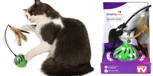 SmartyKat Feather Whirl Electronic Motion Cat Toy Only $7.17 (Reg. $19.99)