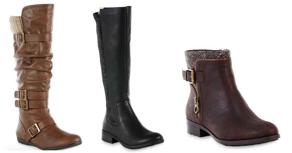 Sears wide store calf boots