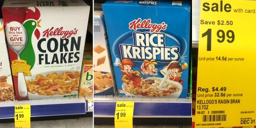 Walgreens: Kellogg’s Corn Flakes or Rice Krisipies Cereal $1.24 Each After Ibotta (Reg. $4.49)
