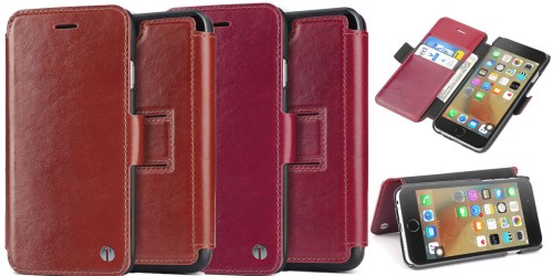 Amazon: Genuine Leather Wallet Folio Case For iPhone 6 & 6s Only $5.39 (Regularly $28.99)